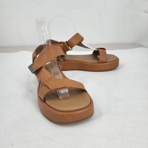 Susina Women's Andee Platform Sandal in Brown Saddle Size 6‎